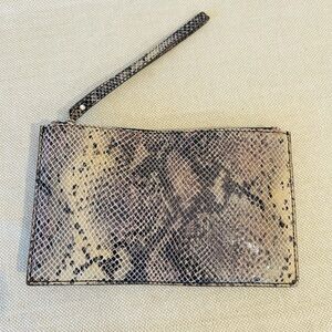Aimee Kestenberg Snakeskin Pattern Leather Wristlet